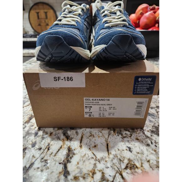 Asics Gel Kayano 14 Dark Pewter Seal Grey Mens 7 Medium main image 11
